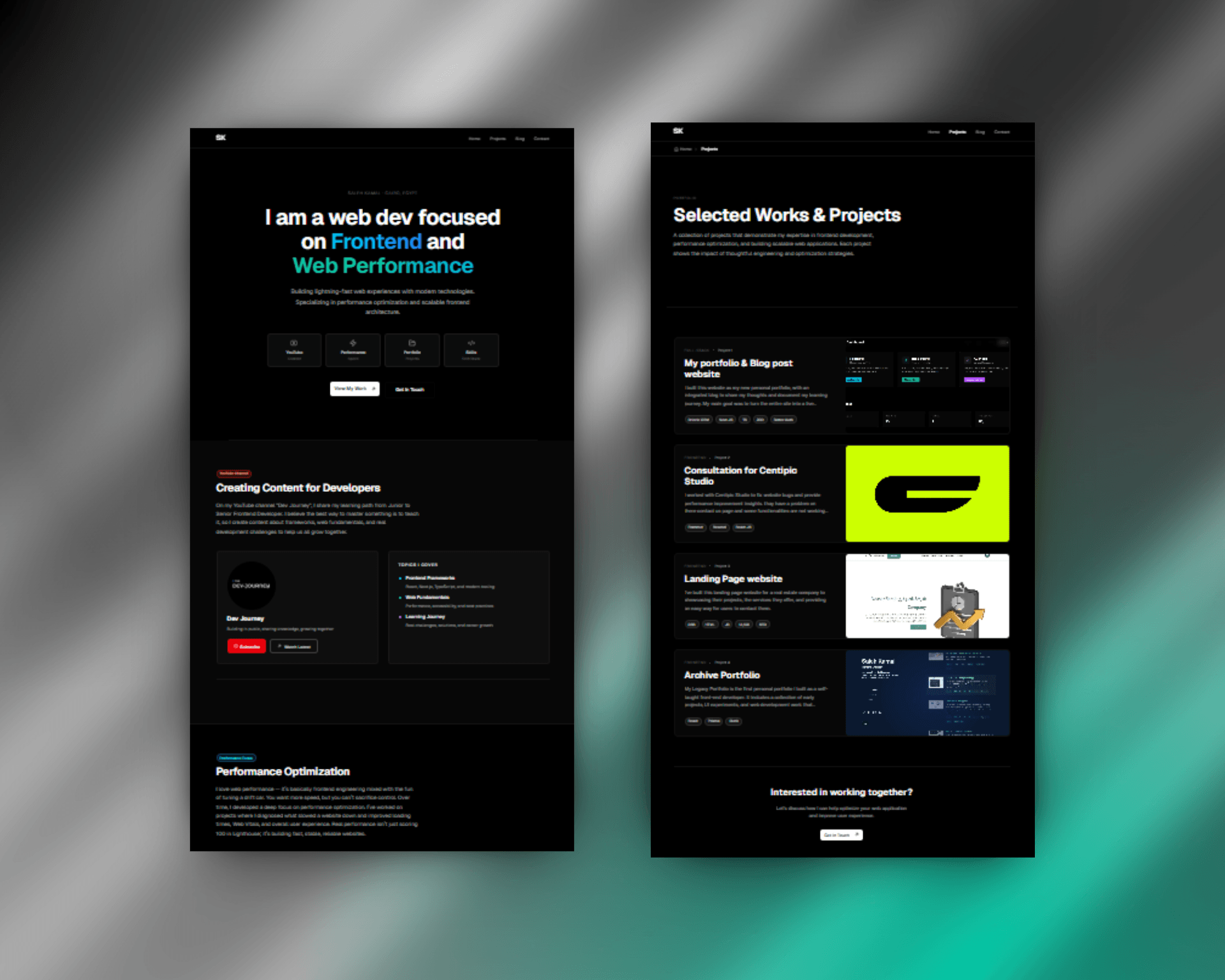 My portfolio & Blog post website